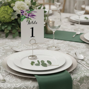 Hütte Garden Floral Wedding Tischnummer