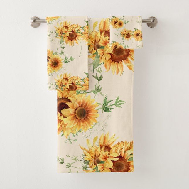 Hütte Garden Sonnenblumen Badhandtuch Set (Insitu)