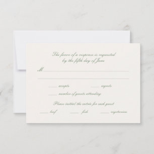 Hütte Garden Wedding RSVP Karte