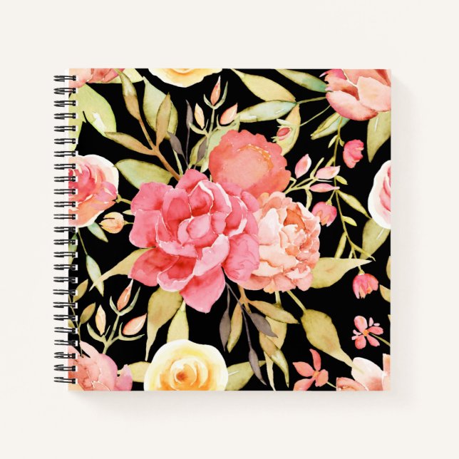 Hütte Gartengarten Rose Notizbuch (Vorderseite)