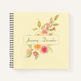 Hütte Gartengarten Rose Notizbuch