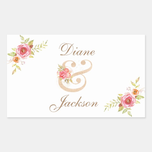 Hütte Gartengarten Rose Rechteckiger Aufkleber (Vorderseite)