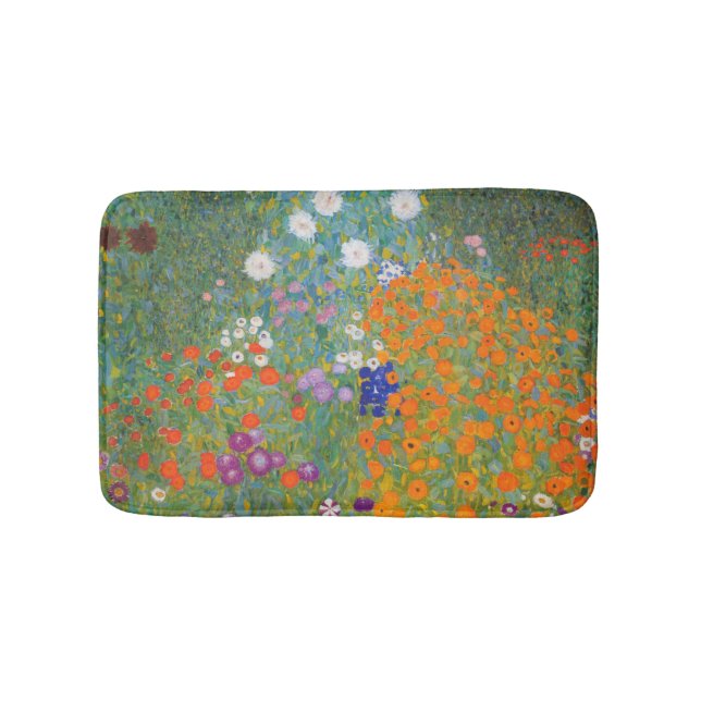 Hütte Gustav Klimt Blumengarten Badematte (Vorderseite)