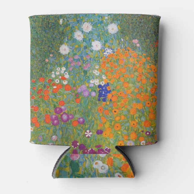 Hütte Gustav Klimt Blumengarten Dosenkühler (Vorderseite)