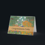 Hütte Gustav Klimt Blumengarten Karte<br><div class="desc">Ein wunderschönes Gartenbild - das ist ein klassisches Gemälde von Gustav Klimt,  genannt Hütte Garden,  oder Bauergarten,  1907,  das ein nahes Bild eines Blumengartens,  ein buntes Blumengemälde ist.</div>