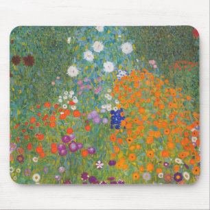 Hütte Gustav Klimt Blumengarten Mousepad