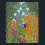 Hütte Gustav Klimt Blumengarten Notizbuch<br><div class="desc">Ein wunderschönes Gartenbild - das ist ein klassisches Gemälde von Gustav Klimt,  genannt Hütte Garden,  oder Bauergarten,  1907,  das ein nahes Bild eines Blumengartens,  ein buntes Blumengemälde ist.</div>