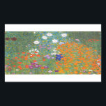 Hütte Gustav Klimt Blumengarten Rechteckiger Aufkleber<br><div class="desc">Ein wunderschönes Gartenbild - das ist ein klassisches Gemälde von Gustav Klimt,  genannt Hütte Garden,  oder Bauergarten,  1907,  das ein nahes Bild eines Blumengartens,  ein buntes Blumengemälde ist.</div>