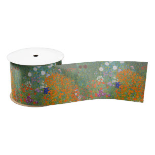 Hütte Gustav Klimt Blumengarten Satinband