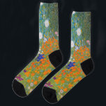 Hütte Gustav Klimt Blumengarten Socken<br><div class="desc">Ein wunderschönes Gartenbild - das ist ein klassisches Gemälde von Gustav Klimt,  genannt Hütte Garden,  oder Bauergarten,  1907,  das ein nahes Bild eines Blumengartens,  ein buntes Blumengemälde ist.</div>