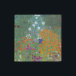 Hütte Gustav Klimt Blumengarten Steinmagnet<br><div class="desc">Ein wunderschönes Gartenbild - das ist ein klassisches Gemälde von Gustav Klimt,  genannt Hütte Garden,  oder Bauergarten,  1907,  das ein nahes Bild eines Blumengartens,  ein buntes Blumengemälde ist.</div>