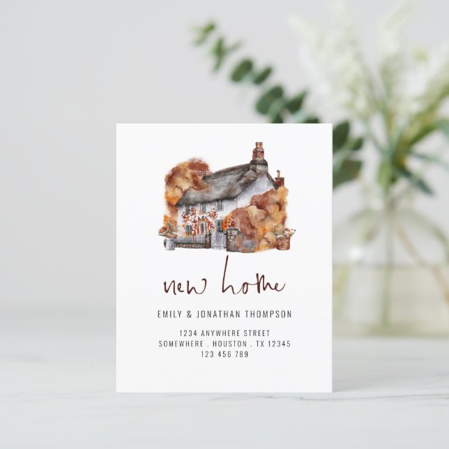 Hütte Herbstfarben Neue Zuhause-Adresse (Stehend Vorderseite)