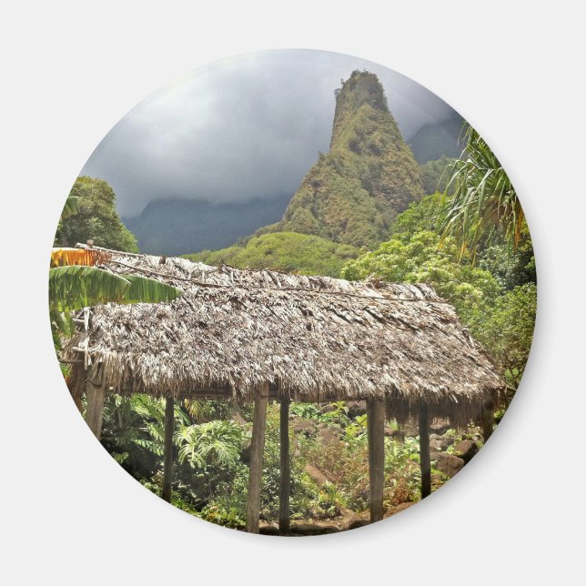 Hütte im Iao Valley Staat Park, Maui, Hawaii Magnet (Vorne)