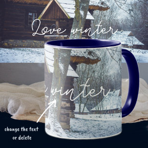 Hütte im Schnee Tasse