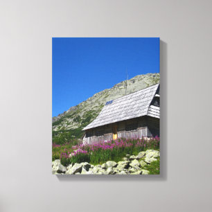 Hütte im Tal der fünf Teiche, Leinwand Tatra