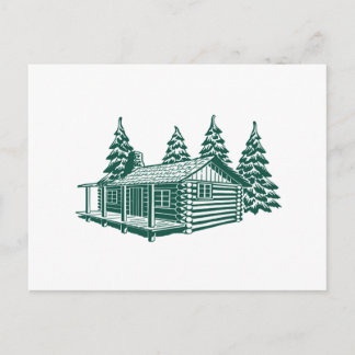 Hütte im Wald... Postkarte