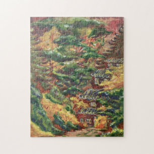 Hütte im Waldpuzzle