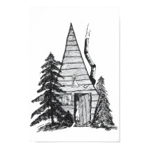 Hütte in der Woods Kinderzimmer Poster