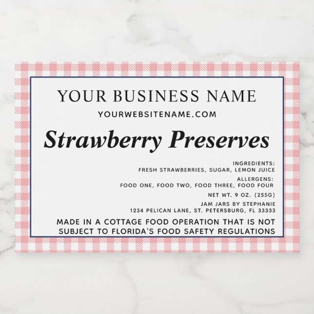 Hütte Industrie AKTUALISIERT Erforderlicher Text R Lebensmitteletikett (Einzelnes Label)