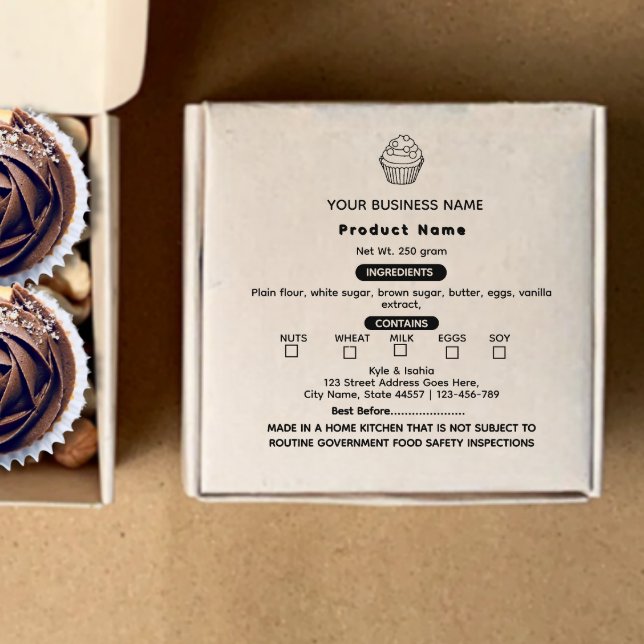 Hütte Law Food Label Square Gummistempel (Von Creator hochgeladen)