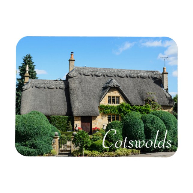 Hütte mit Strohdach in den Cotswolds Magnet (Horizontal)
