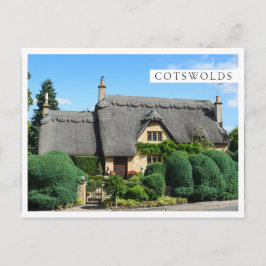 Hütte mit Strohdach in den Cotswolds Postkarte