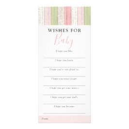 Hütte Pink wünscht Baby Showspielkarte Werbekarte