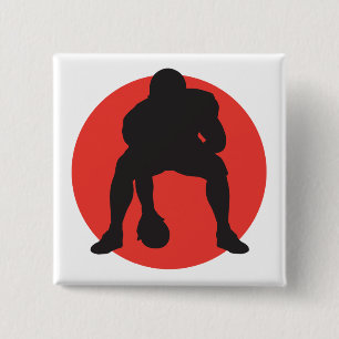Hütte Quartett Fußball Silhouette Design Button