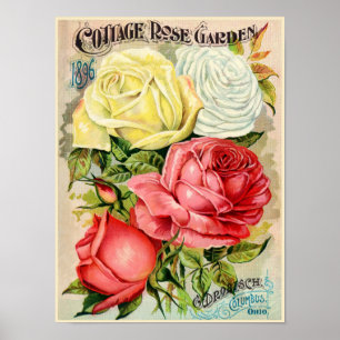 Hütte Rose Garden Drobisch Werbung Poster