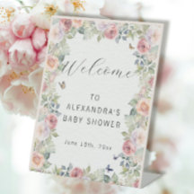 Hütte Rose Garden Floral w Butterfly Baby Girl