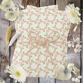 Hütte Rose in rosa Wrapping Paper Sheets Geschenkpapier Set