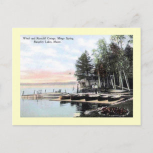 Hütte Rosecliff, Seen Rangeley, Maine Vintag Postkarte