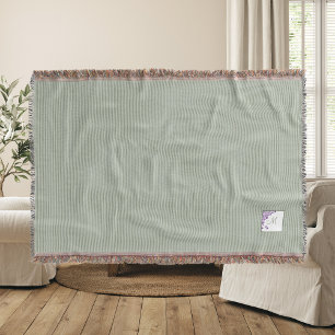 Hütte Sage Strip Lila Blumenskriptmonogramm Decke