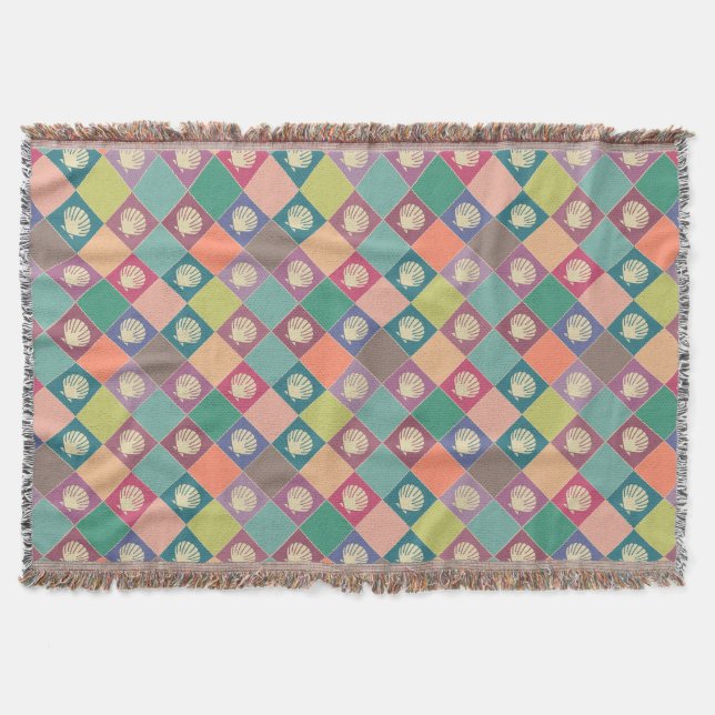 Hütte Seashell Pattern Decke (Vorderseite)