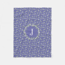 Hütte Style Periwinkle Floral Monogram