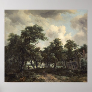 Hütte unter Bäumen - Meindert Hobbema Fine Art Pos Poster