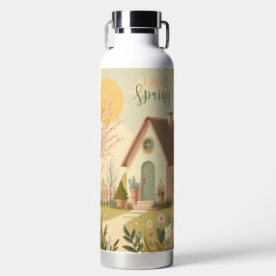 Hütte von Blumen/Frühling Trinkflasche