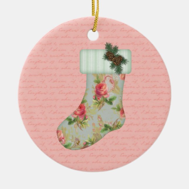 Hütte Weihnachten Strumpf Ornament (Vorne)