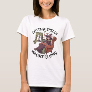 Hütte Zauber und gemütliche Leseratte Hexenteppich T-Shirt