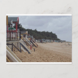 Hütten am Strand Postkarte