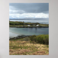 Hütten auf der Insel Jura in Schottland