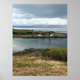 Hütten auf der Insel Jura in Schottland Poster