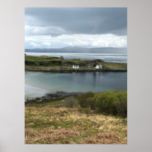 Hütten auf der Isle of Jura in Schottland Poster