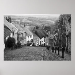 Hütten auf einem goldenen Hügel, Shaftesbury, Dors Poster