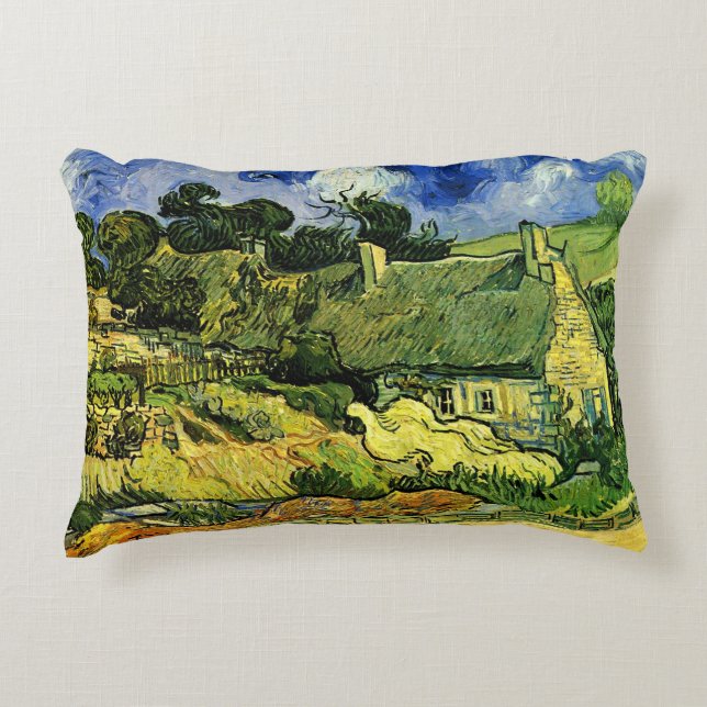 Hütten, Cordeville von Vincent van Gogh Dekokissen (Vorderseite)