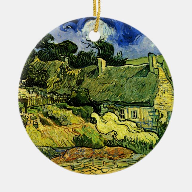Hütten, Cordeville von Vincent van Gogh Keramikornament (Vorne)