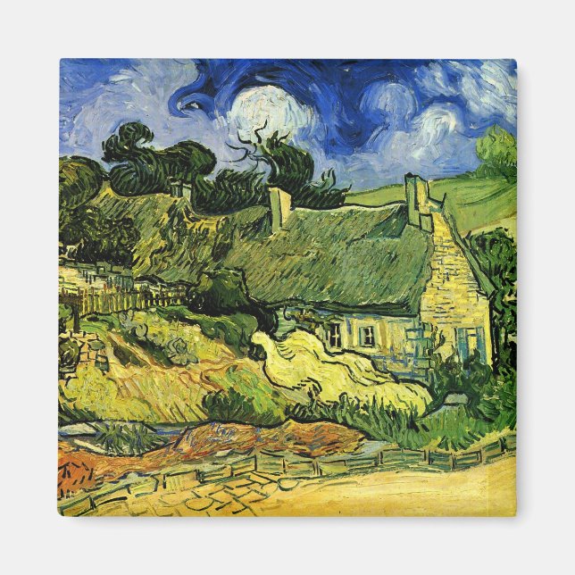 Hütten, Cordeville von Vincent van Gogh Magnet (Vorne)