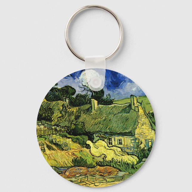 Hütten, Cordeville von Vincent van Gogh Schlüsselanhänger (Vorderseite)