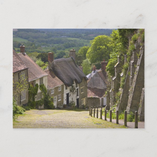 Hütten in Gold Hill, Shaftesbury, Dorset, Postkarte (Vorderseite)