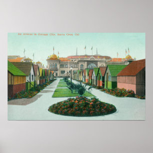 Hütten-Stadt-Allee ViewSanta Cruz, CA Poster